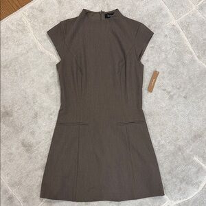 Few Moda Brown Cap Sleeve Mini Dress